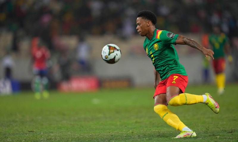 Douala, Cameroon, January, 29, 2022: Clinton N'Jie of Cameroon during Cameroon versus The Gambia, Africa Cup of Nations at Japoma stadium. Kim Price/CSM.