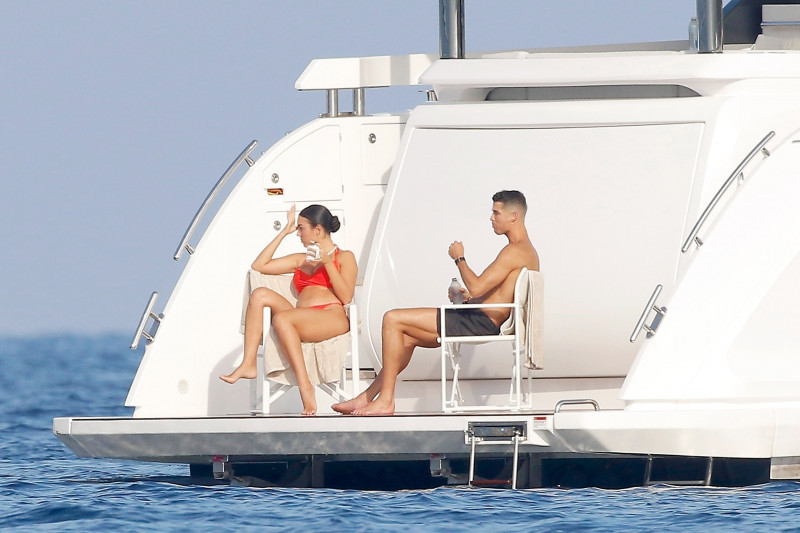 *EXCLUSIVE* *WEB MUST CALL FOR PRICING* Cristiano Ronaldo and Georgina Rodriguez enjoy luxurious yacht day in the south of France!