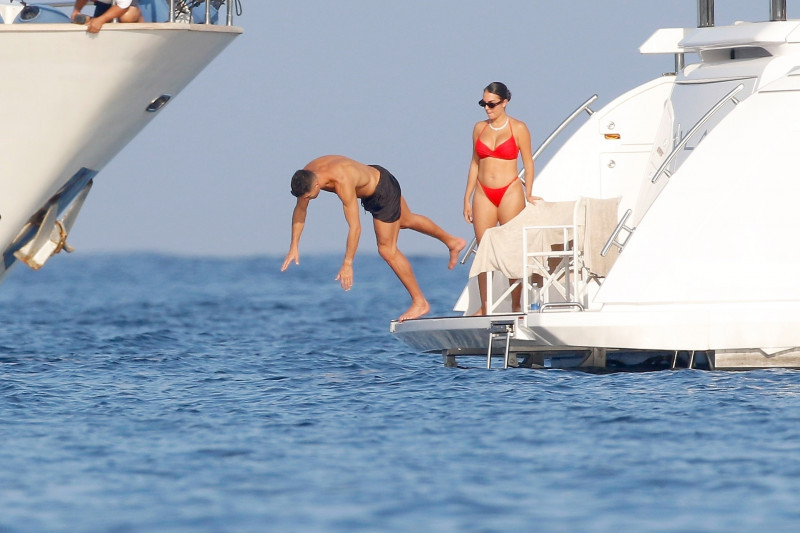 *EXCLUSIVE* *WEB MUST CALL FOR PRICING* Cristiano Ronaldo and Georgina Rodriguez enjoy luxurious yacht day in the south of France!