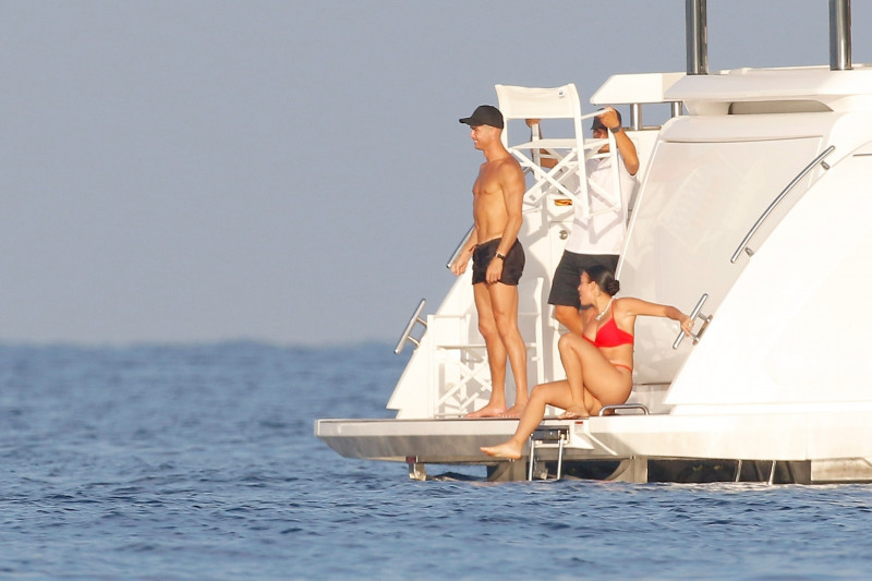 *EXCLUSIVE* *WEB MUST CALL FOR PRICING* Cristiano Ronaldo and Georgina Rodriguez enjoy luxurious yacht day in the south of France!