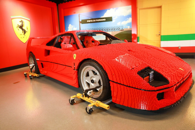 Life-size Ferrari made with Lego goes on display