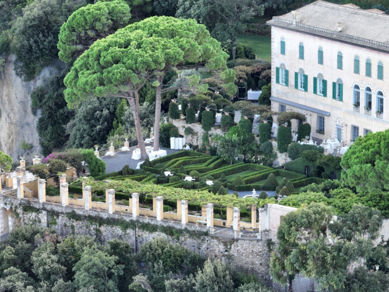 *PREMIUM-EXCLUSIVE* *MUST CALL FOR PRICING* - Tennis legend Boris Becker and Lilian de Carvalho Monteiro are married at a lavish wedding in front of family and friends in Cervara di Portofino