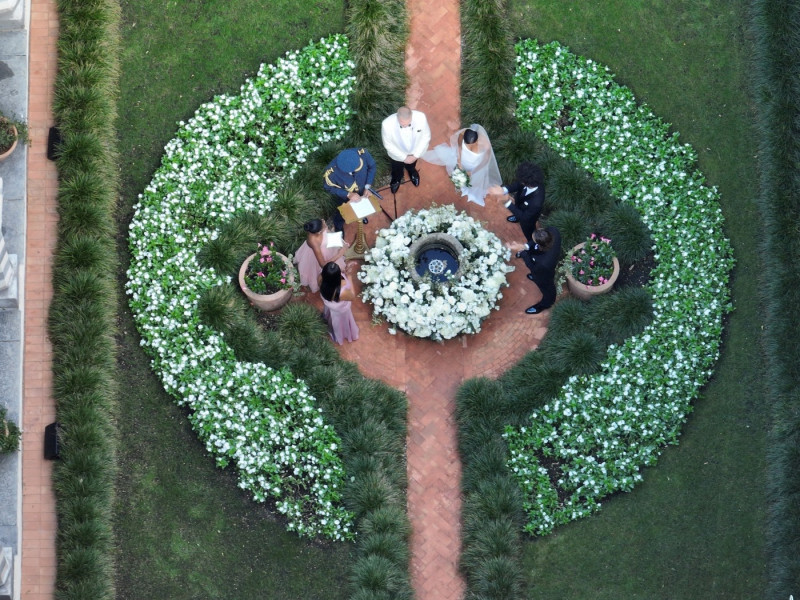 *PREMIUM-EXCLUSIVE* *MUST CALL FOR PRICING* - Tennis legend Boris Becker and Lilian de Carvalho Monteiro are married at a lavish wedding in front of family and friends in Cervara di Portofino