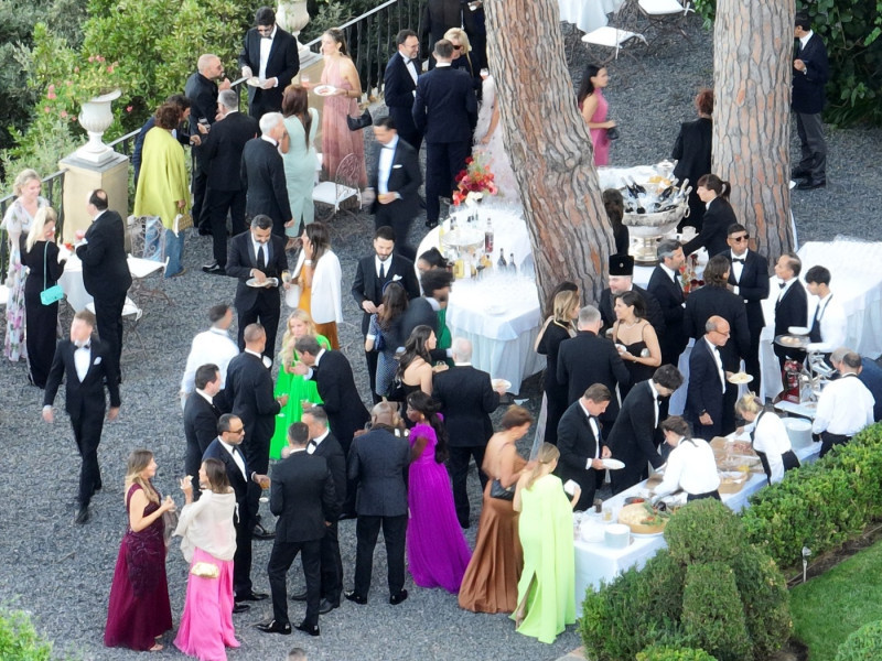 *PREMIUM-EXCLUSIVE* *MUST CALL FOR PRICING* - Tennis legend Boris Becker and Lilian de Carvalho Monteiro are married at a lavish wedding in front of family and friends in Cervara di Portofino