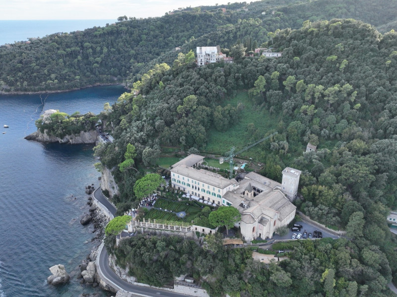 *PREMIUM-EXCLUSIVE* *MUST CALL FOR PRICING* - Tennis legend Boris Becker and Lilian de Carvalho Monteiro are married at a lavish wedding in front of family and friends in Cervara di Portofino