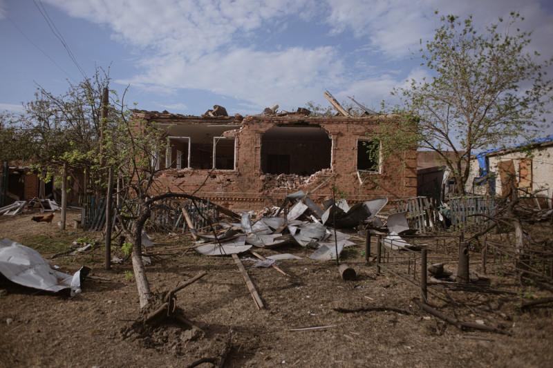 Humanitarian aid and military mobility in Khotin 30 km to Russian border amidst Russia-Ukraine war