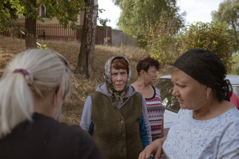 Humanitarian aid and military mobility in Khotin 30 km to Russian border amidst Russia-Ukraine war