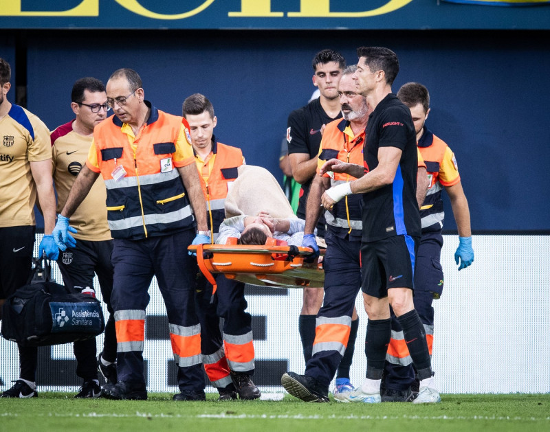 Villarreal vs Barcelona Ter Stegen (Barcelona) injured during the game against Villarreal valid for La Liga at the La Ce