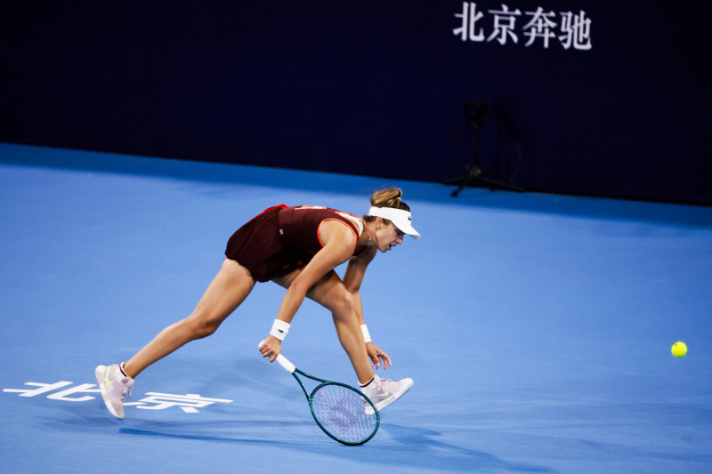 BEIJING, CHINA - SEPTEMBER 26: Jaqueline Cristian of Romania competes in the Women s Singles Round of 128 match against