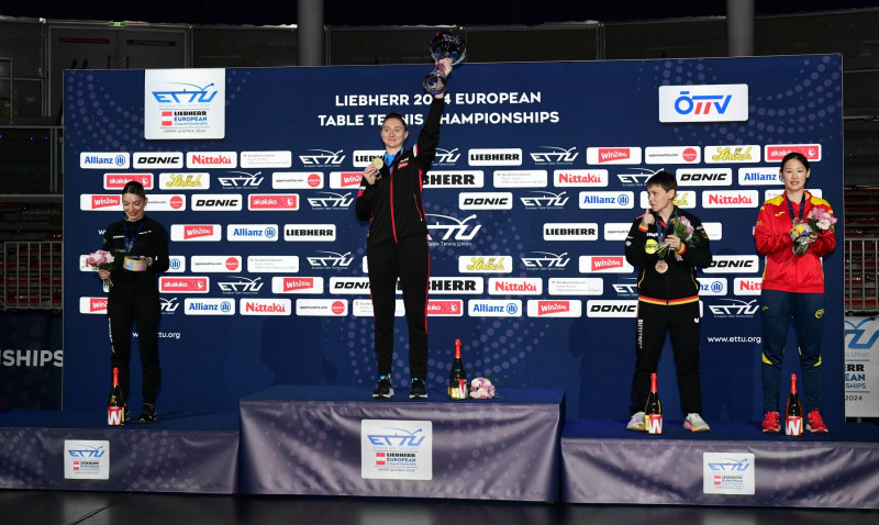 Ceremony-Woimens-Singles-EC_Linz-2024-10-20-1828.JPG European Table tennis, Tischtennis Championships at TipsArena Linz,