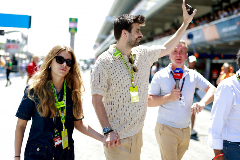 Gerard Pique former FC Barcelona football player and his girlfriend Clara Chia during the Formula 1 Aramco Gran Premio de Espana 2024, 10th round of the 2024 Formula One World Championship from June 21 to 23, 2024 on the Circuit de Barcelona-Catalunya, in