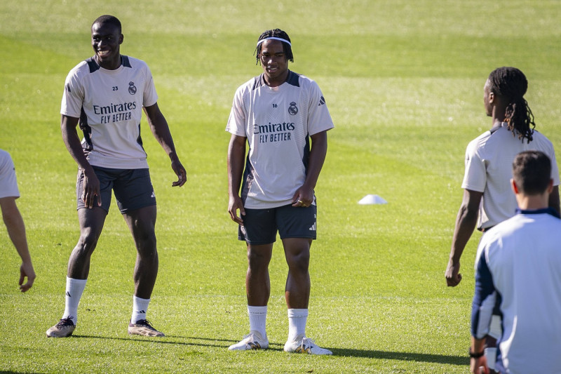 Champions League 2024/25 League Phase MD3: Real Madrid Training Session and press conference, PK, Pressekonferenz Endric