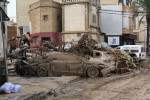 Destruction caused by catastrophic flood disaster in Spain's Valencia