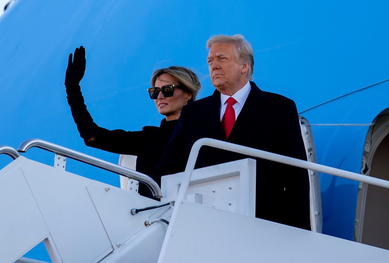 President Trump Holds Departure Ceremony Before Florida Travel, Joint Base Andrews, Maryland, USA - 20 Jan 2021