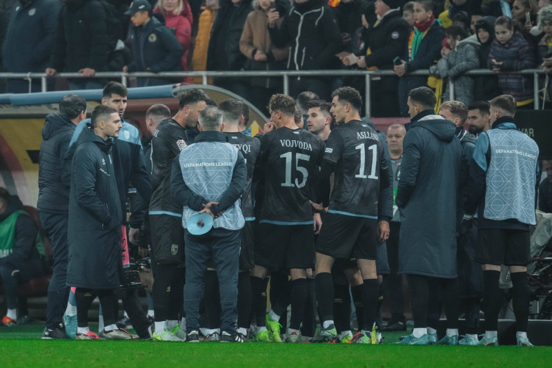Nations League C, Group C2: Romania vs. Kosovo Kosovo Captain Amir Rrahmani decides to leave the pitch with his teammate