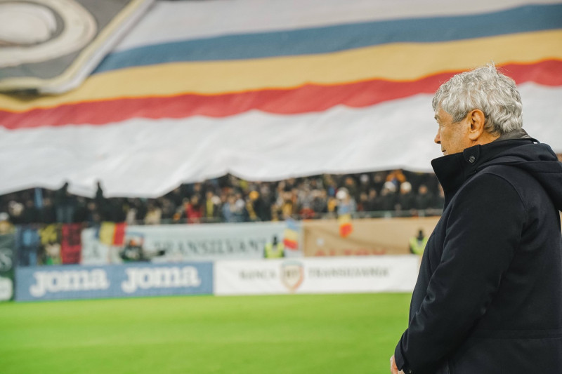 Nations League C, Group C2: Romania vs. Cyprus Manager Mircea Lucescu in action during the Nations League C, Group C2 ma