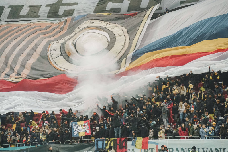 Nations League C, Group C2: Romania vs. Cyprus Fans in action during the Nations League C, Group C2 match between Romani