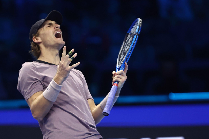 Turin, Italy. 14th Nov, 2024. Max Purcell of Australia looks dejected during the Round Robin doubles match between Marcel Granollers of Spain and Horacio Zeballos of Argentina against Max Purcell of Australia and Jordan Thompson of Australia on day five o