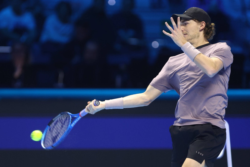 Krawietz/Puetz vs Purcell/Thompson Max Purcell of Australia in action during the semi-final doubles match between Kevin