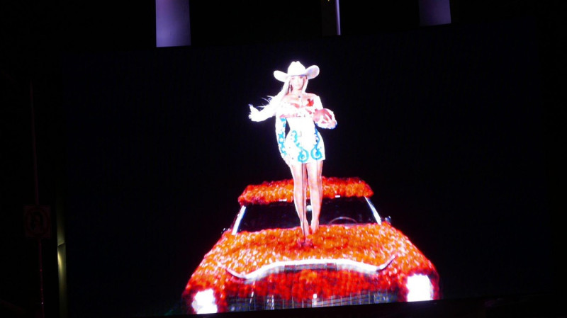 Inglewood, California, USA 8th December 2024 Beyonce Christmas Day Halftime Show Marquee at Kia Forum at 3900 W. Manchester Blvd on December 8, 2024 in Inglewood, California, USA. Photo by Barry King/Alamy Stock Photo