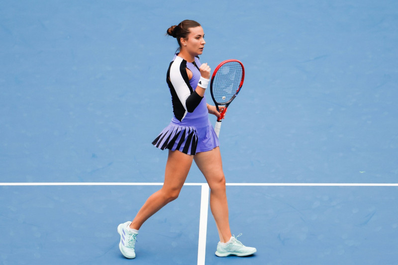BEIJING, CHINA - SEPTEMBER 26: Elena-Gabriela Ruse of Romania competes in the Women s Singles Round of 128 match against