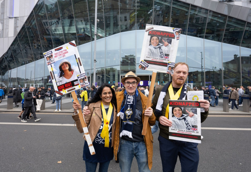 Emily Damari, British hostage rally. Stop The Hate a pro Israel campaign group at Tottenham Hotspur Football Club, White Hart Lane, Tottenham, London, UK.