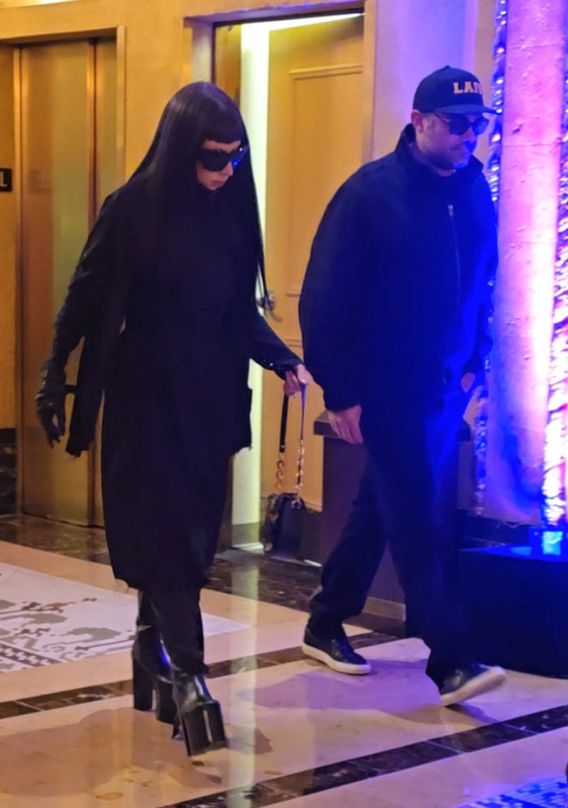 Lady Gaga And Michael Polansky Rock Goth Look On Their Way To Super Bowl In New Orleans - 9 Feb 2025