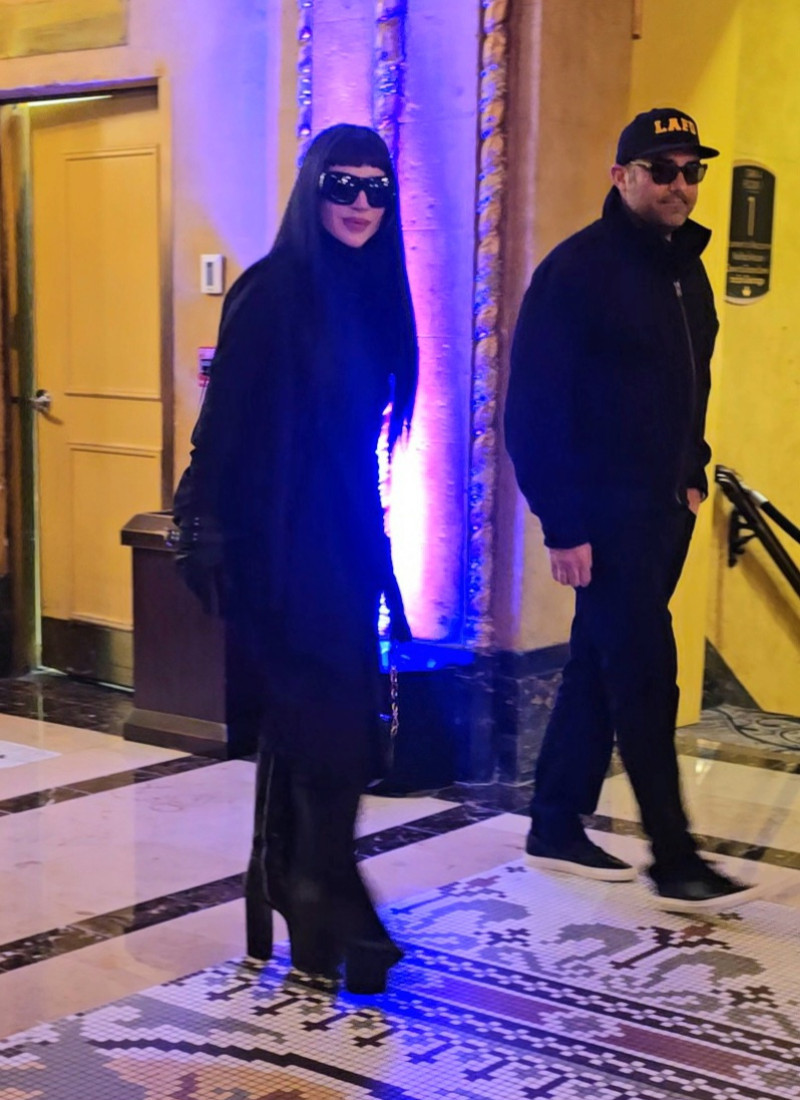 Lady Gaga And Michael Polansky Rock Goth Look On Their Way To Super Bowl In New Orleans - 9 Feb 2025