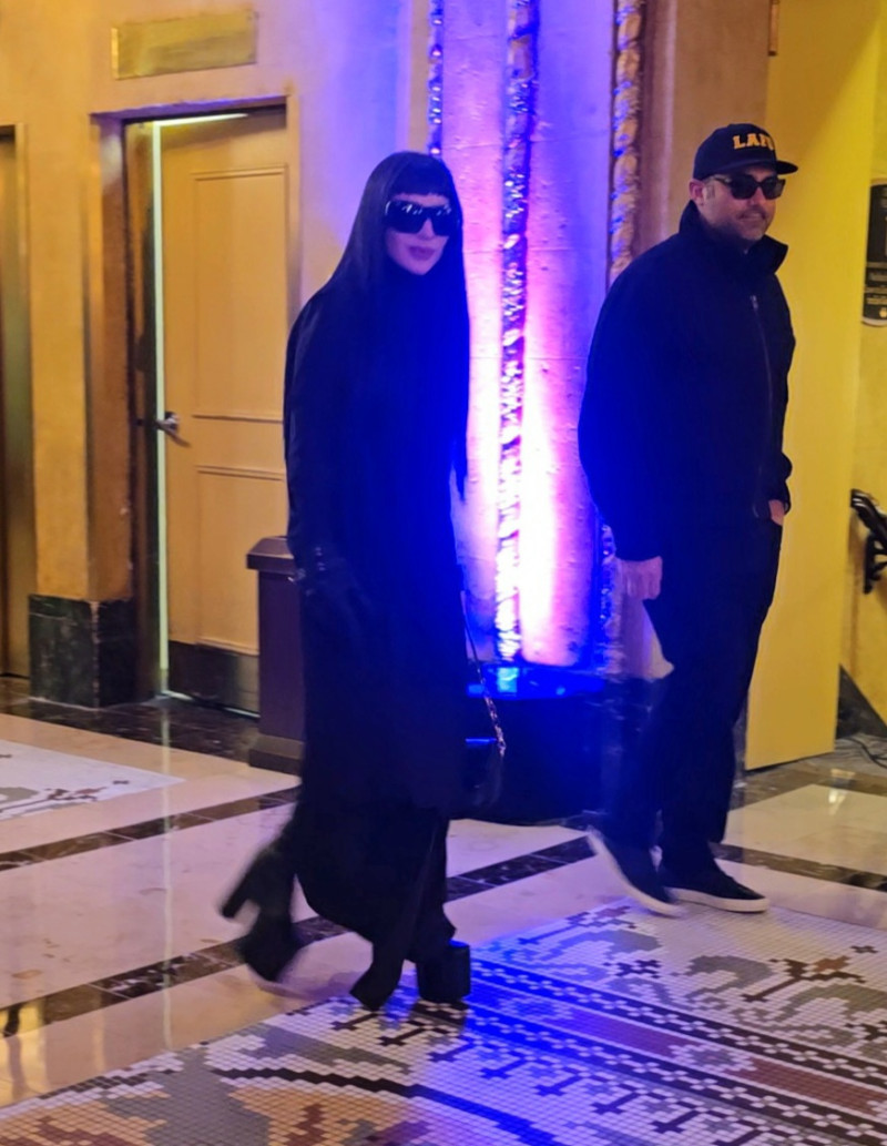 Lady Gaga And Michael Polansky Rock Goth Look On Their Way To Super Bowl In New Orleans - 9 Feb 2025