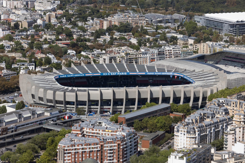 Vues aériennes du Parc des Princes à Paris
