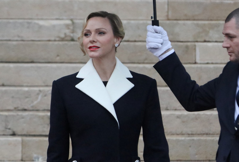 No Tabloïds - Le prince Albert II de Monaco et la princesse Charlene assistent à la messe pontificale dans le cadre de la célébration de la Sainte Devote