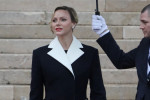 No Tabloïds - Le prince Albert II de Monaco et la princesse Charlene assistent à la messe pontificale dans le cadre de la célébration de la Sainte Devote