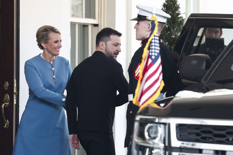 Ukrainian President Volodymyr Zelensky departs the White House after Oval Office meeting with US President Donald Trump, WASHINGTON, United States - 28 Feb 2025
