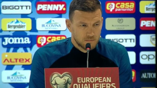 Edin Dzeko a numit favorita dintre România și Bosnia. Cum l-a descris pe Mircea Lucescu