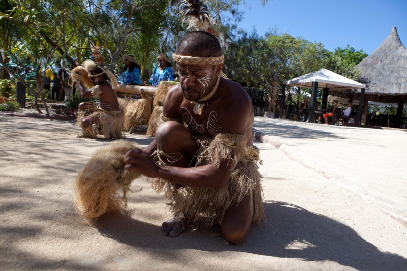 New Caledonia, Noumea, Traditional Kanak Dance and music ''We Ce Ca'', during the environmental conference Oceania 21