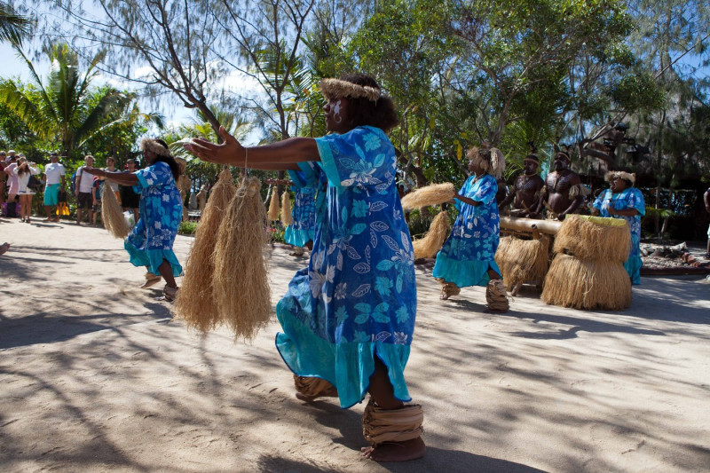 New Caledonia, Noumea, Traditional Kanak Dance and music ''We Ce Ca'', during the environmental conference Oceania 21