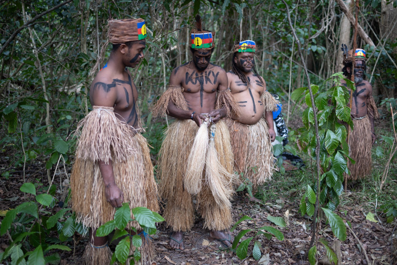 New Caledonia Touho Customary ceremony in honour of the President of the Republic