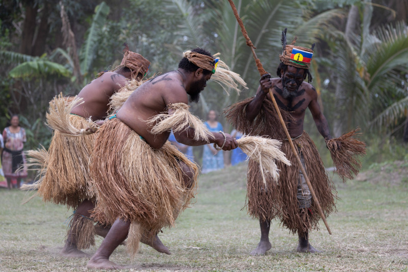 New Caledonia Touho Customary ceremony in honour of the President of the Republic