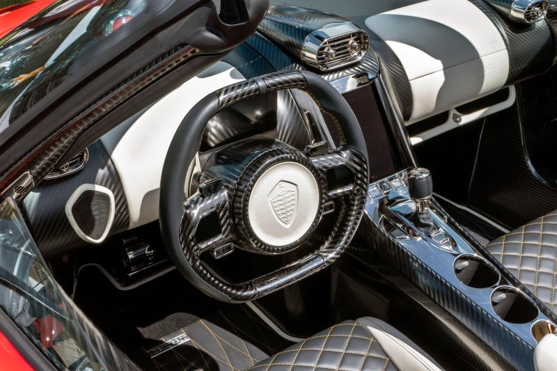 Koenigsegg Jesko interior at the 2024 London Concours at the Honourable artillery company City of London UK