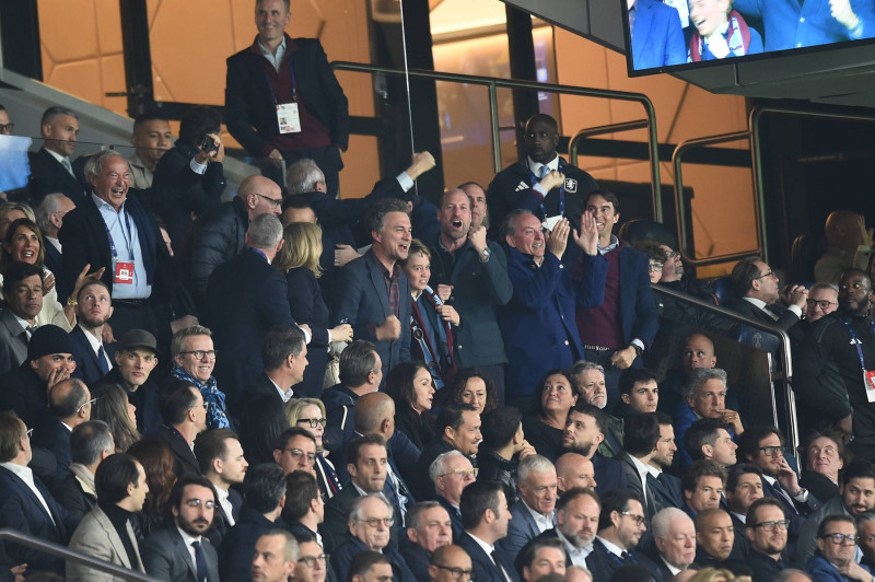 Prince William and son George at Parc des Princes, 9 April 2025.