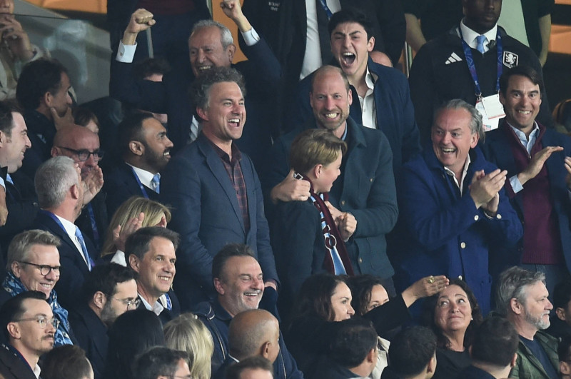 Prince William and son George at Parc des Princes, 9 April 2025.
