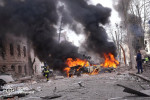 Russian Strike on The City of Sumy Northeastern Ukraine Killed 34 People
