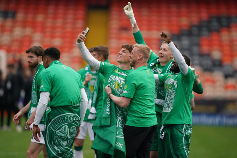 during the William Hill Premiership match at Tannadice Park, Dundee. Picture date: Saturday April 26, 2025.