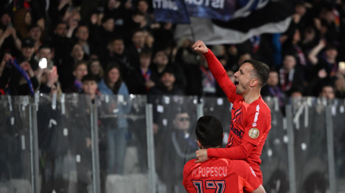 Gestul făcut de Marius Ștefănescu, după ce a marcat o ”dublă” pentru FCSB în primul meci jucat în play-off