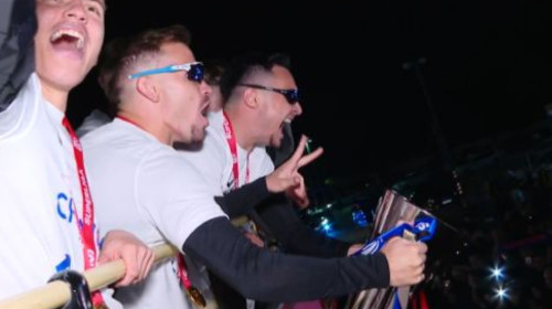 Imagini spectaculoase! Jucătorii FCSB-ului au dat drumul la sărbătoare: ”Campionii, campionii”