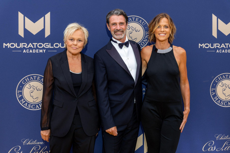 Mouratoglou, France. 23rd June, 2024. Muriel Robin, Anne Le Nen and Patrick Mouratoglou during the 10th anniversary of the Mouratoglou Annual Charity Gala. At Mouratoglou Tennis Academy, Sofia Antipolis, France on June 23, 2024. Photo by Cyril Chateau/BAC