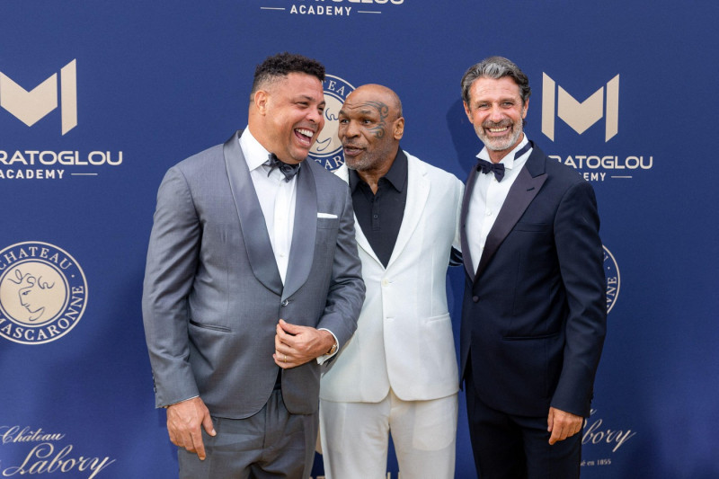 Mouratoglou, France. 23rd June, 2024. Patrick Mouratoglou, Ronaldo and Mike Tyson during the 10th anniversary of the Mouratoglou Annual Charity Gala. At Mouratoglou Tennis Academy, Sofia Antipolis, France on June 23, 2024. Photo by Cyril Chateau/BACAPRESS