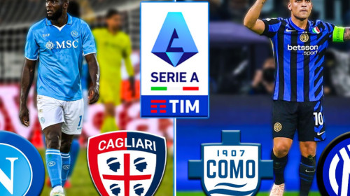 Napoli - Cagliari 2-0 / Como - Inter 0-2, ACUM, pe DGS 2 & 3. La aceste scoruri, napoletanii sunt campioni