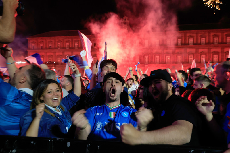 Napoli Vs Cagliari - Serie A Enilive 2024/2025 - la festa dei tifosi