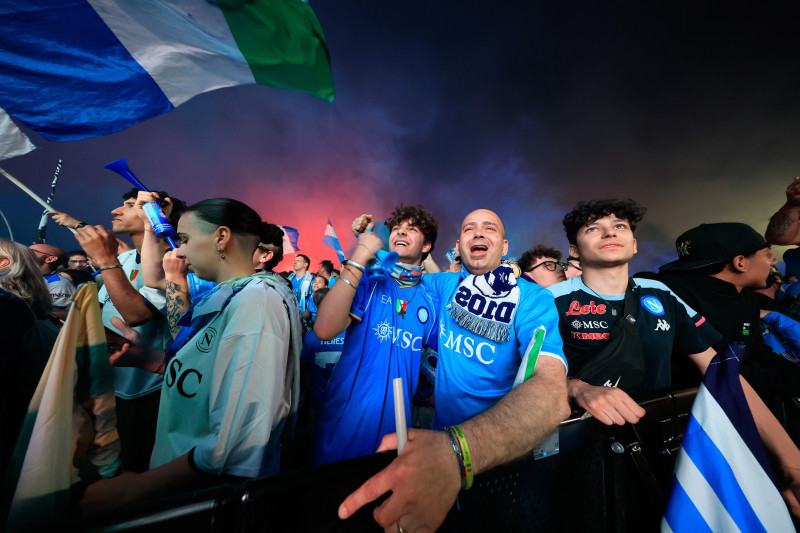 Napoli Vs Cagliari - Serie A Enilive 2024/2025 - la festa dei tifosi